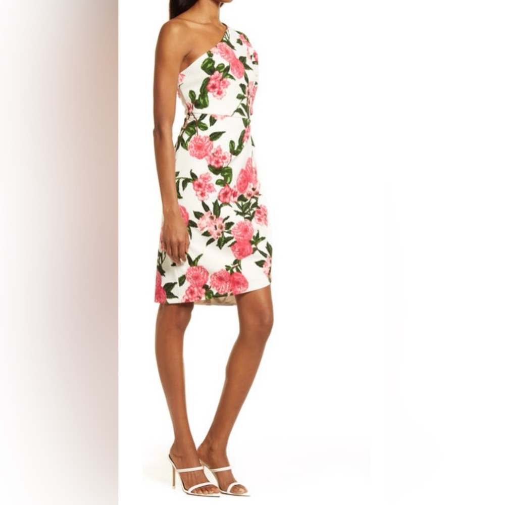 Chelsea28 Floral Print One Shoulder Dress - Picture 2 of 4